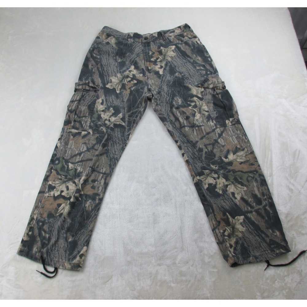 VINTAGE JERZEES Outdoors Pants Mens Large Green Camouflage 38x31*